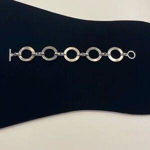 Mother of Pearl Ring Link Bracelet - EUC